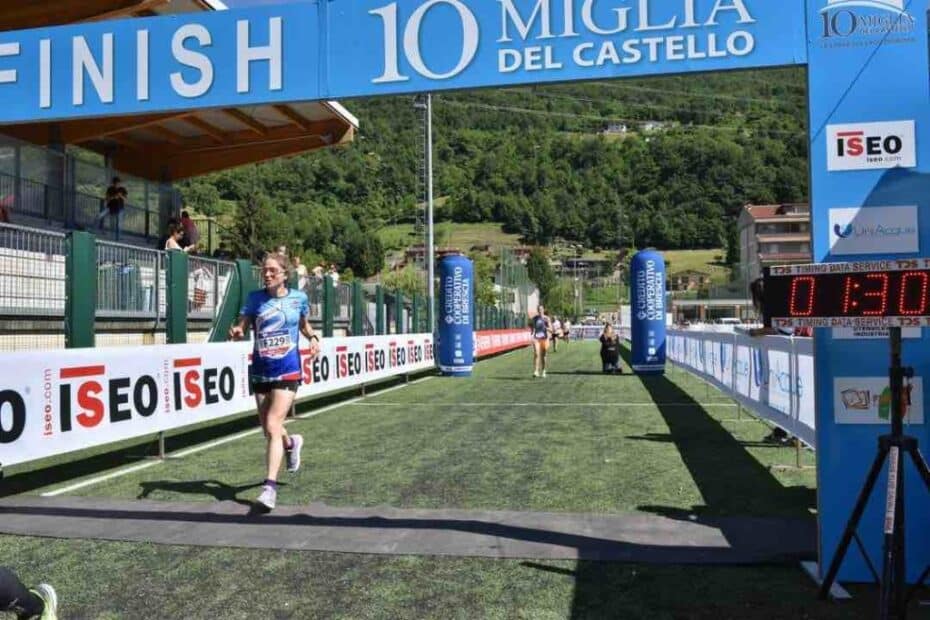 Silvia al termine di una gara